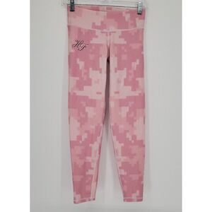 Hyper Fitness Pink Digital Camo Leggings One Size High Waist Activewear Tights